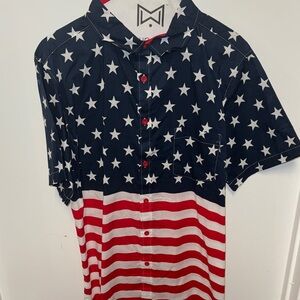 Star and Stripe Button-Up Shirt